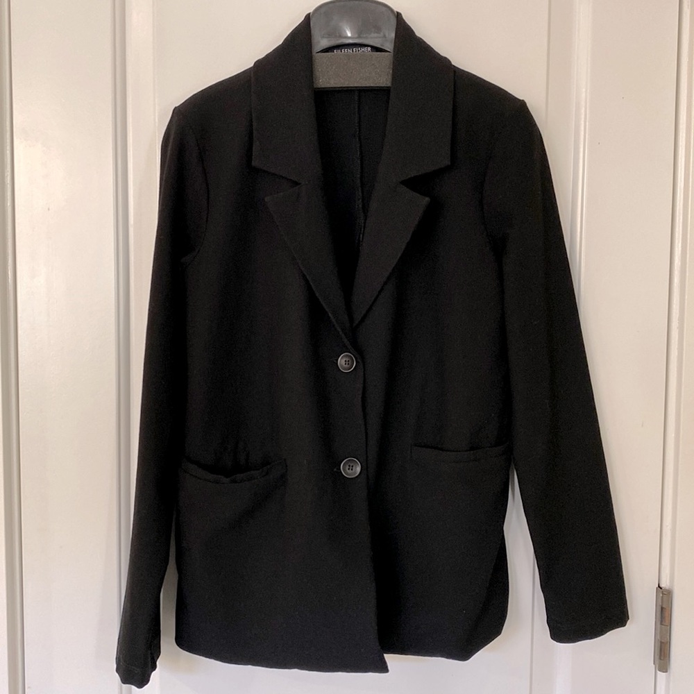 Eileen Fisher flex ponte knit washable blazer jacket
